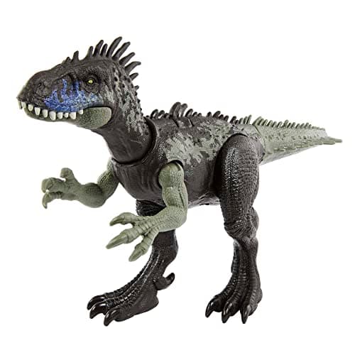 Image of Jurassic World Dominion Dinosaur Figure Dryptosaurus Wild Roar with Sound and Attack Action, Medium Size Posable, Toy Gift with Connected Digital Play, HLP15