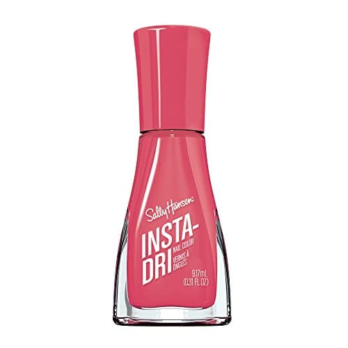Image of Sally Hansen Insta-Dri Nail Polish, Formula 3 in 1, Base, Colour and Top Coat, Quick-Drying, Precision Brush, 315 Fast And Fuchsia