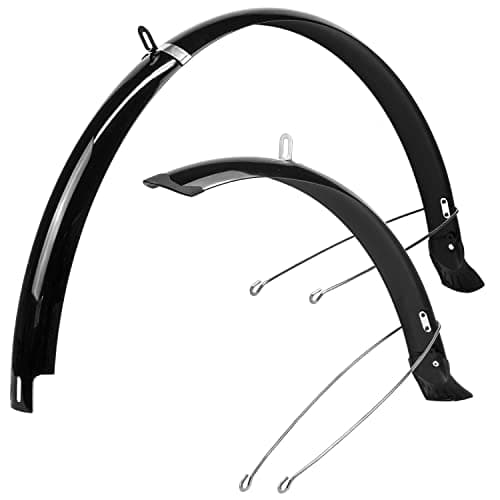 Image of KOMODO Bicycle 700c FULL MUDGUARDS SET 45mm Wide (28-38mm Tyre Size) 37cm Stays Front and Back Bike Fenders