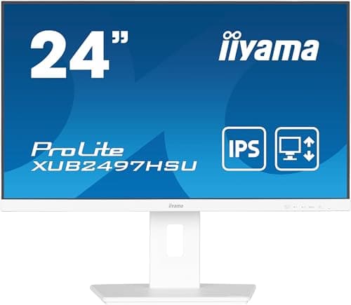 Image of iiyama XUB2497HSU-W2 24 inch IPS slim bezel, 100Hz, 1ms (MPRT), 1920x1080, HDMI/DP, 2 x USB, Height Adjustable Stand, TCO09 & TUV-GS, 5 Yr Warranty