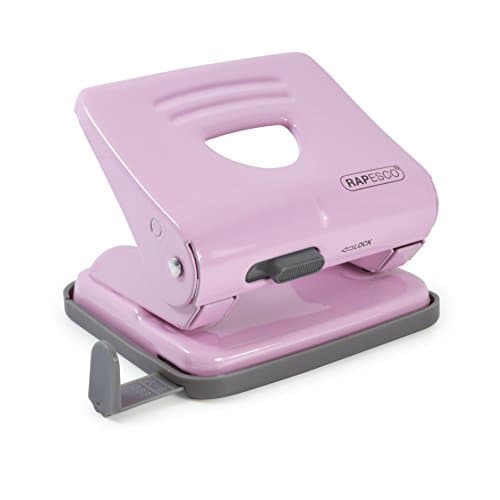 Image of Rapesco 1358 825 2-Hole Metal Punch, 25 Sheet Capacity, Candy Pink