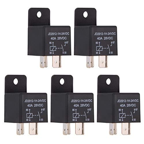 Image of Ehdis 5 Pcs Car Relay 24v 40 amp 4 Pin, Spst Model No.: JD2912-1H-24VDC 40A 28VDC, Auto Switches & Starters