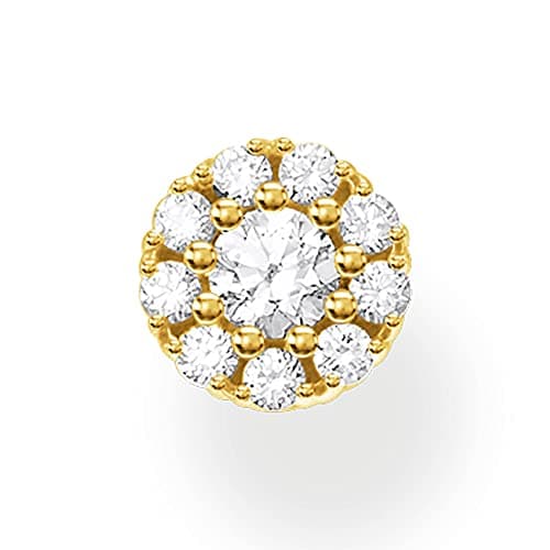Image of THOMAS SABO Single ear stud white Stones gold 925 Sterling Silver, 18k Yellow Gold Plating