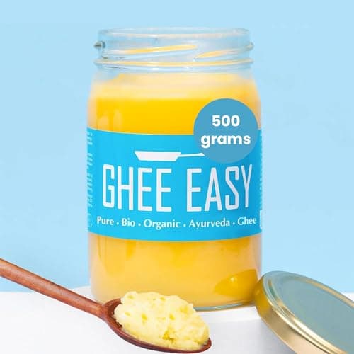 Image of Ghee Easy 500g Organic Ghee from Grass-Fed Cows - Lactose Free Ayurvedic Ghee, Gluten Free - 100% European, No Additives- Certified Organic & Biodynamic