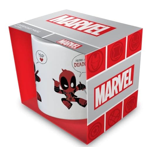 Image of Pyramid International Deadpool (Here Comes Deadpool) White 11Oz Mug - 10Oz / 315Ml Ceramic Mug - One Size