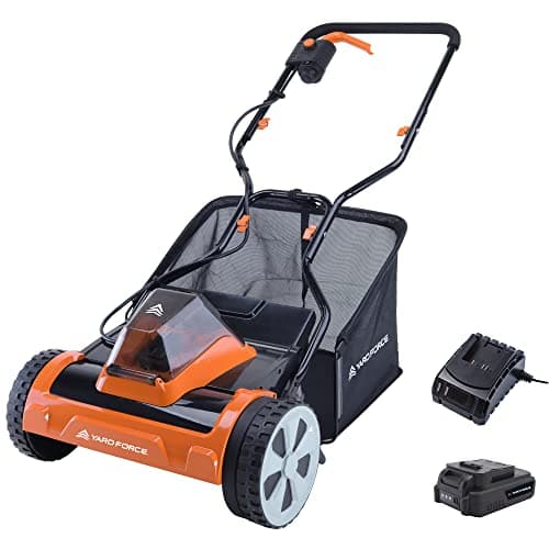 Image of Yard Force 20V 4.0Ah Cordless Cylinder Lawnmower 38cm cutting width 45L Grass Bag Li-Ion Battery & Charger Included - part of CR20 Range - LM C38A