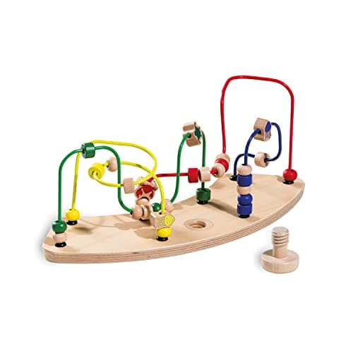 Image of hauck Play Moving, Water Animals - Additional Bead Maze Toy 12M+ Compatible with Alpha+ Highchair Click On Play Tray, Made of FSC Certified Beechwood, Fosters Hand Eye Coordination