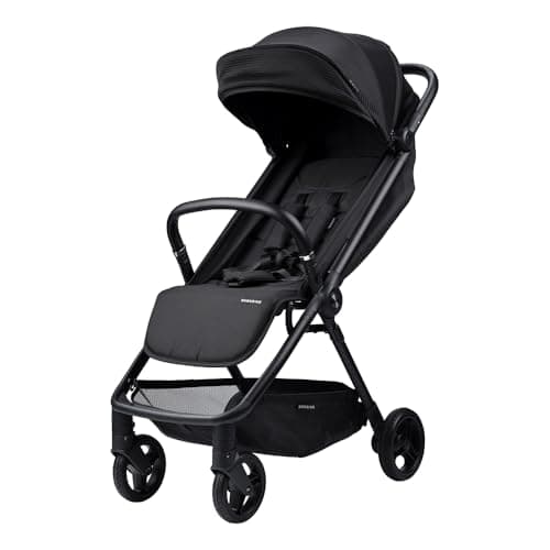 Image of BABABING Compact Stroller with Travel Bag & Raincover - Black - Lightweight Baby Stroller for up to 22kg - One Hand Foldable Strollers for Toddlers up to 4 Years - Travel Pushchairs for Babies