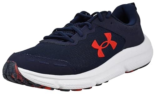 Image of Under Armour UA Charged Assert 10 Running ShoeMen, 410 Midnight Navy Blue Midnight Navy Red, 10 UK