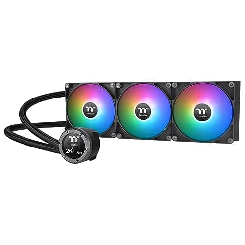 Image of Thermaltake TH420 V2 Ultra ARGB Sync/AlO Liquid Cooler/ARGB Fan 140 * 3/PWM 500~1800rpm/Water Block 2.1" LCD/Black, CL-W386-PL14SW-A