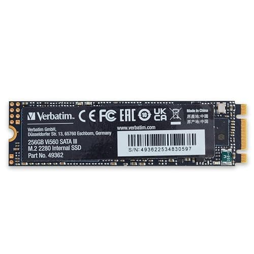 Image of Verbatim Vi560 S3 M.2 SSD - internal SSD 256GB - Solid State Drive - SATA III M.2 interface - internal SSD drive with 3D NAND technology - high performance SSD 256GB - up to 560MB/s - blue