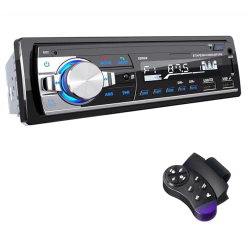 Image of RDS Car Stereo Radio Bluetooth 5.0, CENXINY Car Radio Bluetooth Hands-Free Calling, 4x65W 1 Din Car Stereo with Clock/Remote Control MP3 Player Supports 2 USB/AUX in/TF/SD/iOS Android