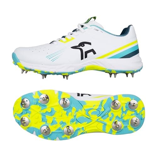 Image of Kookaburra KC 3.0 Spike Cricket Shoe - Aqua/Yellow (12)