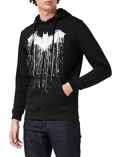 Image of DC Comics Men's Batman Paint Hoodie, Black (Black Blk), XL UK