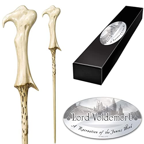 Image of The Noble Collection - Lord Voldemort Character Wand - 14.7in (37.5cm) Harry Potter Wand With Metal Name Tag - Harry Potter Film Set Movie Props Wands