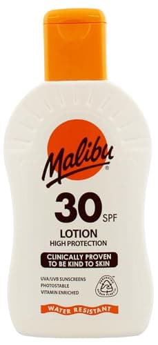 Image of Malibu Sun SPF 30 Lotion, High Protection Sun Cream, Moisturising Body Lotion with Vitamin E and Aloe Vera, Water Resistant, 200ml