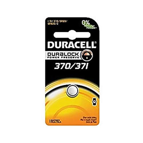 Image of Duracell PGD D370/371BPK Medical Electronic Battery, Silver Oxide, 370/371 Size, 1.5V (Pack of 6)