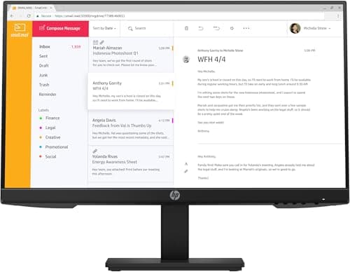 Image of HP 24" FHD Monitor | Full HD IPS | 75hz | 250 Nits | 1000:1 Contrast | Dual Speakers | Height, Tilt & Pivot Adjustable | 1x HDMI, 1x DP, 1 x VGA | 3 Years Warranty | P24h G4