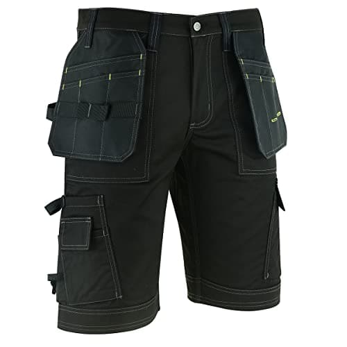 Image of Men Work Cargo Pro Shorts Black & Grey Heavy Duty Multi Pockets, Like Dewalt , Black & Grey, 36W