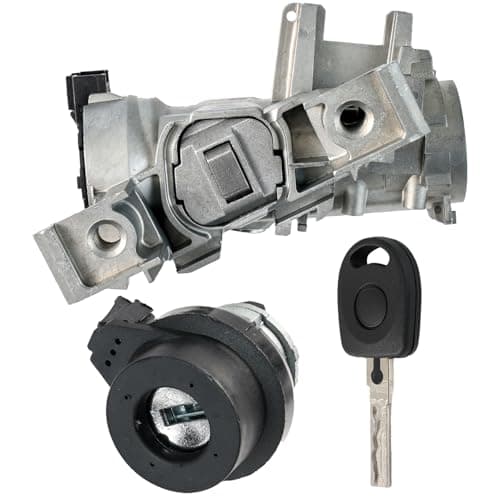 Image of AUTOXBERT Ignition Switch Ignition Lock Ignition Barrel Starter Switch with Key Fit for VW Golf MK5 MK6 Touran Audi A3 Seat Skoda, 1K0905851B