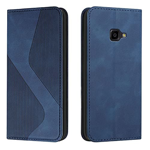 Image of Mo-Somnus Compatible with Samsung Galaxy Xcover 4/4S Case, Samsung Xcover 4/4S Case Flip Wallet Leather with Card Holder Folding Magnetic Shockproof Cover for Samsung Xcover 4/4S Phone Cases (Blue)