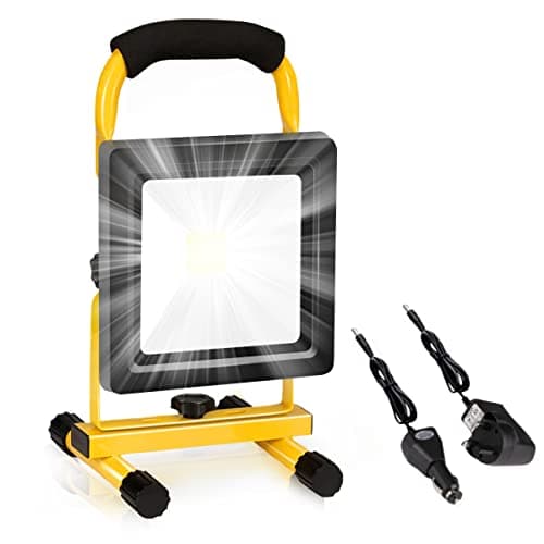 Image of 20W LED Rechargeable Work Light Super Bright 3000LM Portable Battery Floodlight Outdoor Battery Security Job Light IP65 Waterproof for Garage Garden Fishing Camping Car Repair BBQ