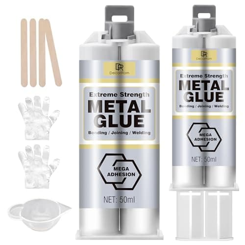 Image of 2 Part Metal Repair Epoxy Glue - Heavy Duty Weld, Waterproof All Purpose Adhesive for Metal, Plastic, Steel, Ceramics, Aluminum, Tiles - 100ml