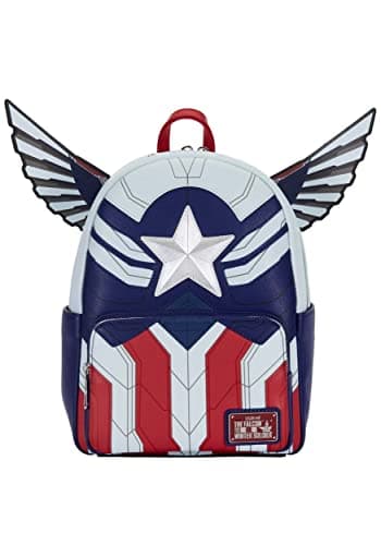 Image of Loungefly Marvel Falcon Captain America Cosplay Womens Double Strap Shoulder Bag Purse
