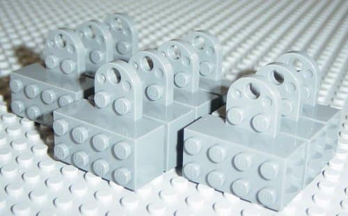 Image of LEGO Ten Grey LEGO Magnet Bricks