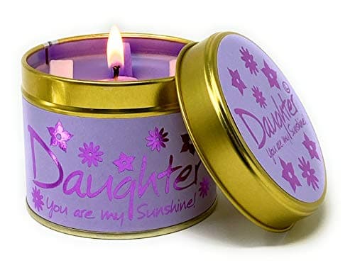 Image of Lily Flame Daughter Scented Candle Tin - Delicate Floral Scent and Sparkly Lilac to Bring a Smile! Cruelty Free and Vegan Friendly