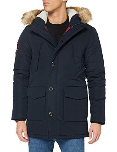 Image of Superdry Men's Everest Parka Parka Not Applicable, Atlantic Navy, X-Small