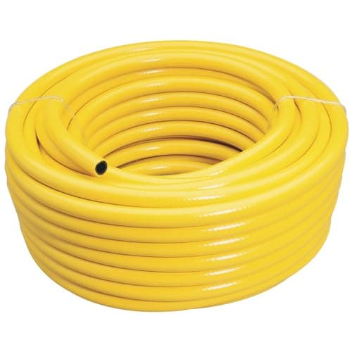 Image of Draper 30m Garden Watering Hose | Reinforced with Polyester Yarn 12 mm Hose Pipe | 2mm Thickness Heavy Duty PVC Gardening Hose | Long reach | 56314 Yellow