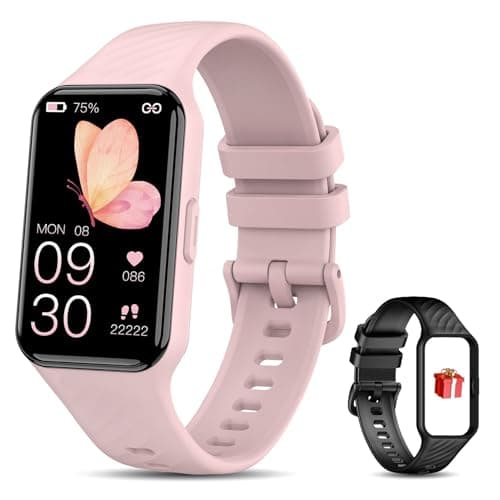 Image of Smart Watch for Women,1.47 inches Fitness Watch with 24 Sports Modes,2Straps,Heart Rate,Sleep Monitor,SpO2,Step Counter,Activity Tracker,IPX8 Waterproof,Fast Charging,Smartwatch for Android iOS
