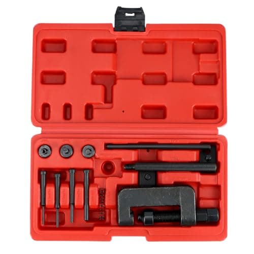 Image of QWORK® Motorcycle Chain Breaker Tool, 13pcs Chain Riveting Tool Set for Bike and Motor