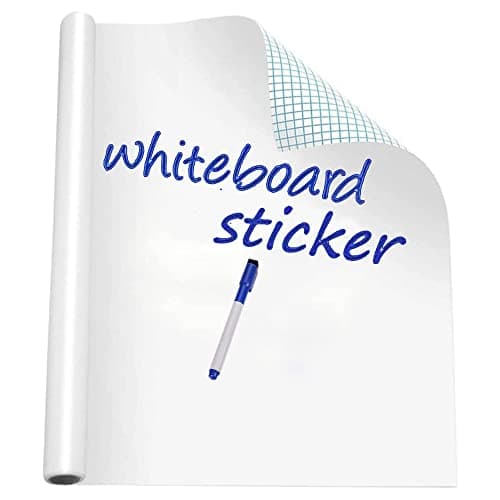 Image of Whiteboard Paper Sticker Roll 44 x 200cm (17.3" X 78.7") DIY Self-Adhesive Dry Erase Paper Film Chalkboard Wallpaper for Home Office School Memo