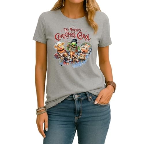 Image of The Muppet Christmas Carol Christmas Film | Christmas Women's T-Shirt, gray, 3XL