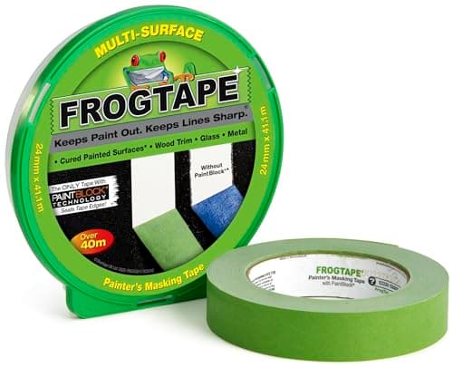 Image of Frog Tape Green Multi Surface Painters Masking Tape, Indoor Painting and Decorating For Sharp Lines and No Paint Bleed 24mm X 41.1m