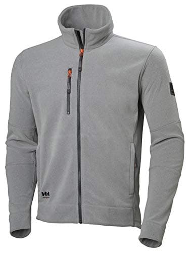 Image of Helly Hansen Workwear Men's Kensington Fleece Jacket Polo Sweater, Grey Melange, M