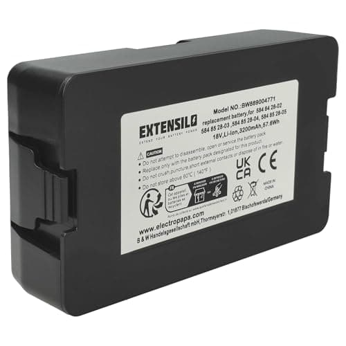 Image of EXTENSILO Battery compatible with Flymo EasiLife 800, 350, 500, 200 Robotic Lawnmower (3.2Ah, 18 V, Li-Ion)