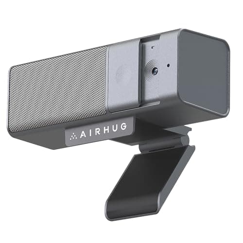 Image of AIRHUG 3 in 1 1080P Webcam with Microphone & Speaker, USB Camera for Video Conferences/Online Class/Gaming Live, Integrated Privacy Cover