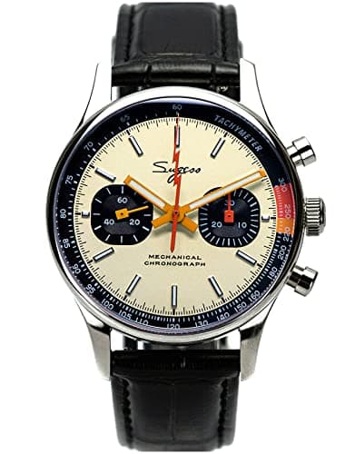 Image of Sugess SUCHP005K V2 40MM Gold SWAN Neck Chronograph Pliot Chrono Premier Seagull ST1901 Movement Sapphire Crystal Men's Watch 1963