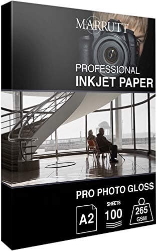 Image of Marrutt 265gsm Pro Photo Gloss Inkjet Paper: A2-100 Sheets