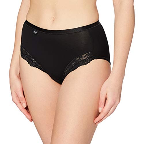 Image of Sloggi Women's Sloggi Romance Maxi Brief, Black (Black), 12 UK