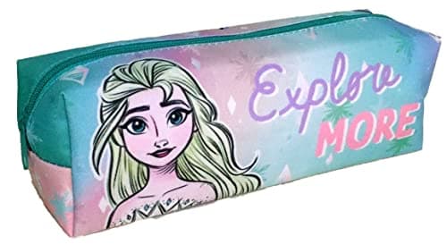 Image of Frozen Children's Character Square Rectangular Barrel Zipped Pencil Case