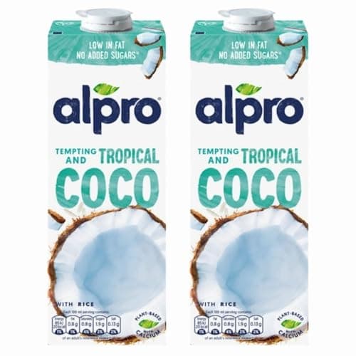 Image of Original Coconut Milk 1L x 2 Compatible with Alpro Plant Based Long Life Vegan Drink with Welari Thank You Card | (2 Pack)