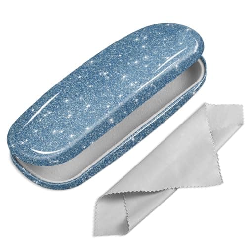 Image of FINTIE Hard Shell Glasses Case for Women Men - Fashion Reading Eyeglasses Case Protective Spectacle Cases with Cleaning Cloth