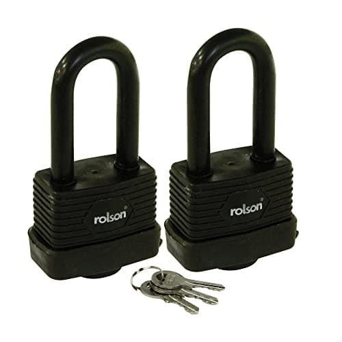 Image of Rolson 66506 2 pc 50 mm Keyed-Alike Long Shackle Padlock