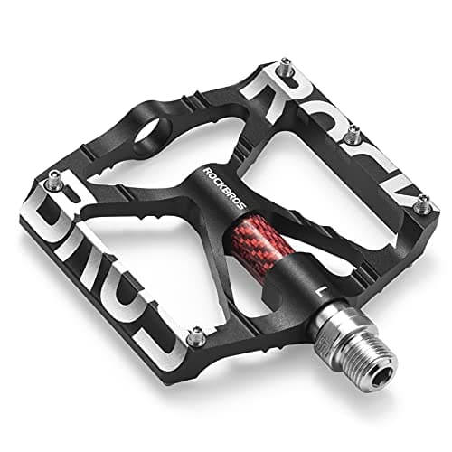 Image of ROCKBROS Bicycle Pedals 9/16 "Aluminum Alloy MTB Pedals With Sealed Bearings Non-slip Pedals Black