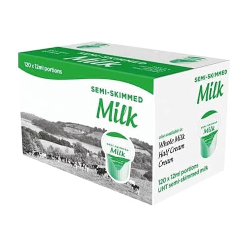 Image of Lakeland Semi-Skimmed Milk Pods 12ml (Pack of 120) | Convenient Long-Life Milk Portions for Hot Beverages | Long Shelf Life | Suitable for Various Settings