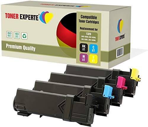 Image of TONER EXPERTE Set of 4 Compatible with 593-10258 593-10259 593-10261 593-10260 Premium Toner Cartridges for Dell 1320c, 1320cn